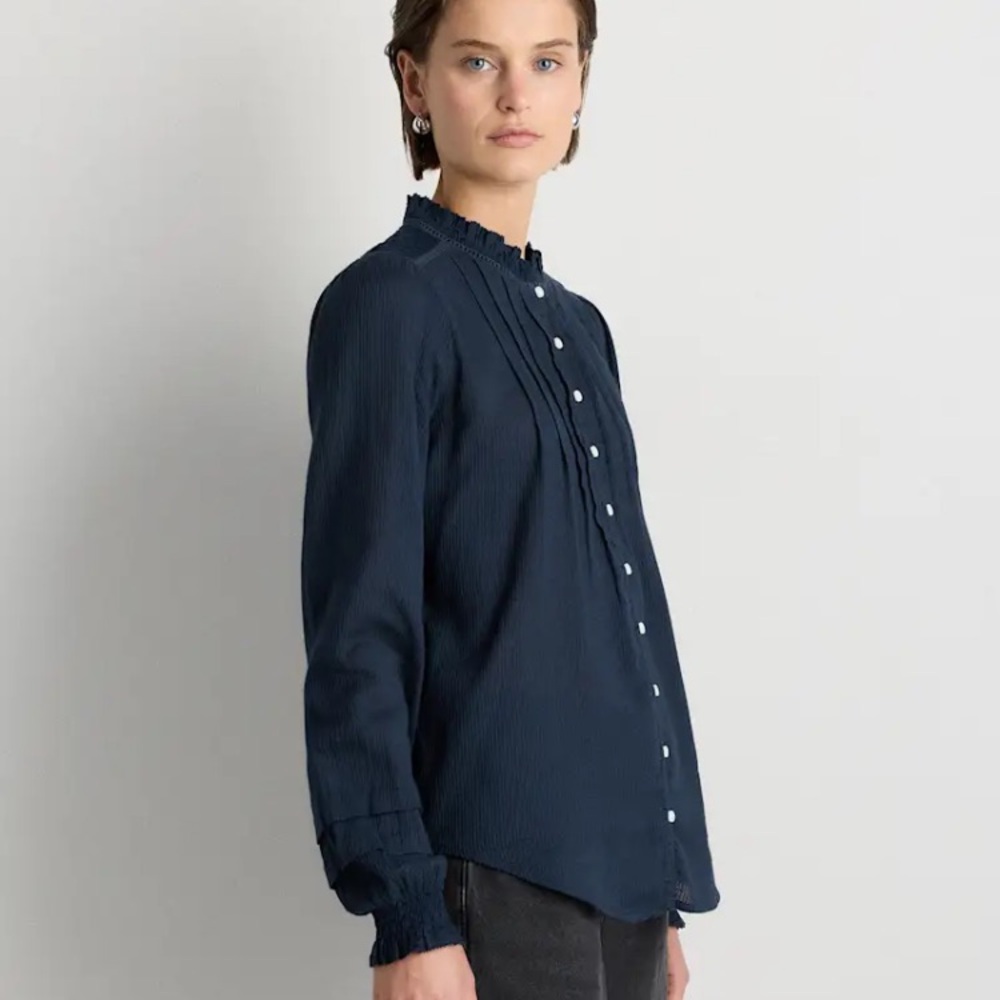 Quince Organic Cotton French Peasant Blouse - Picture 3 of 5